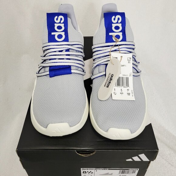Adidas "Lite Racer Adapt 7.0" Gray/Blue- Slip On Running Shoes- Size:8.5- JI4982 - Picture 6 of 13